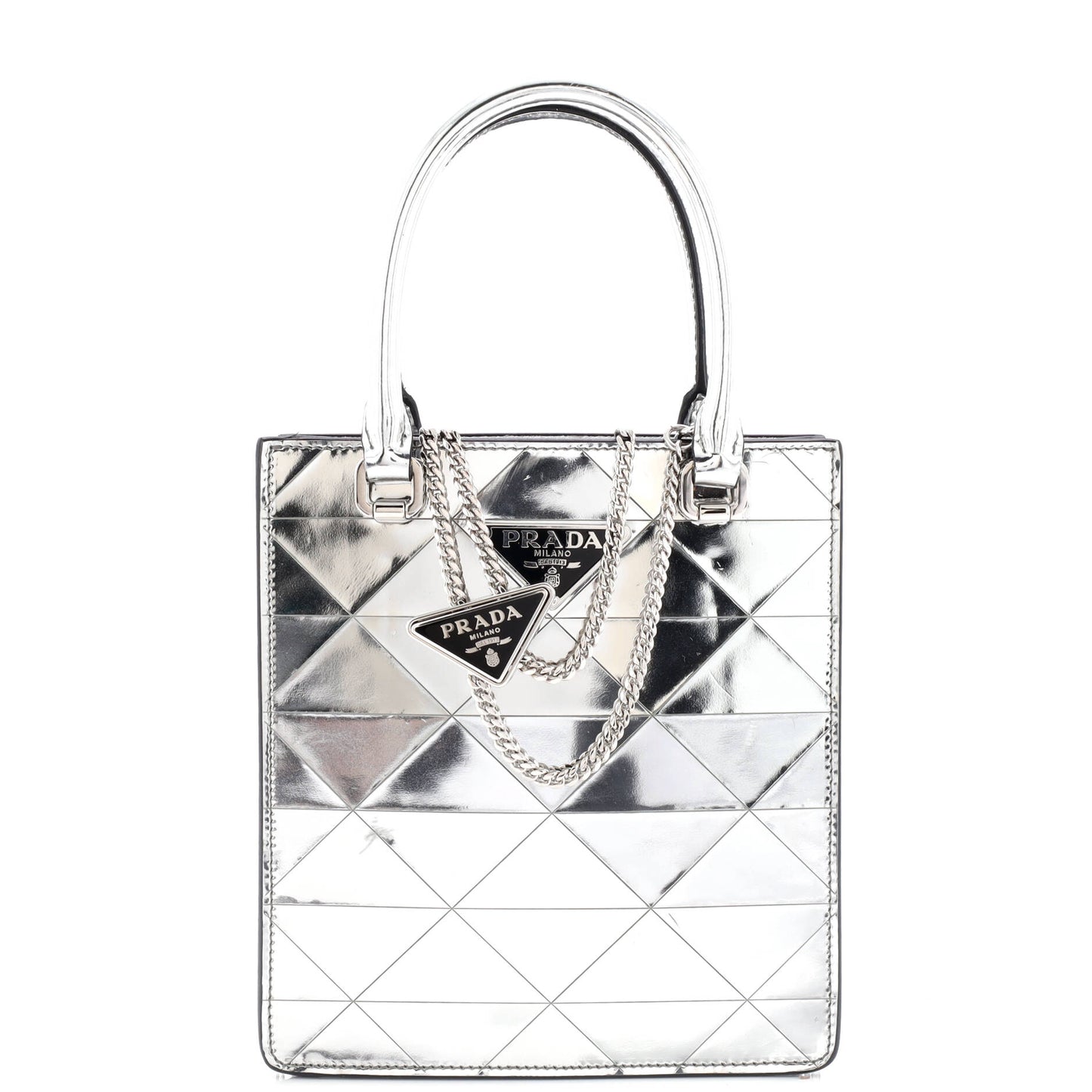 Prada Triangle Tote Spazzolato Leather Mini