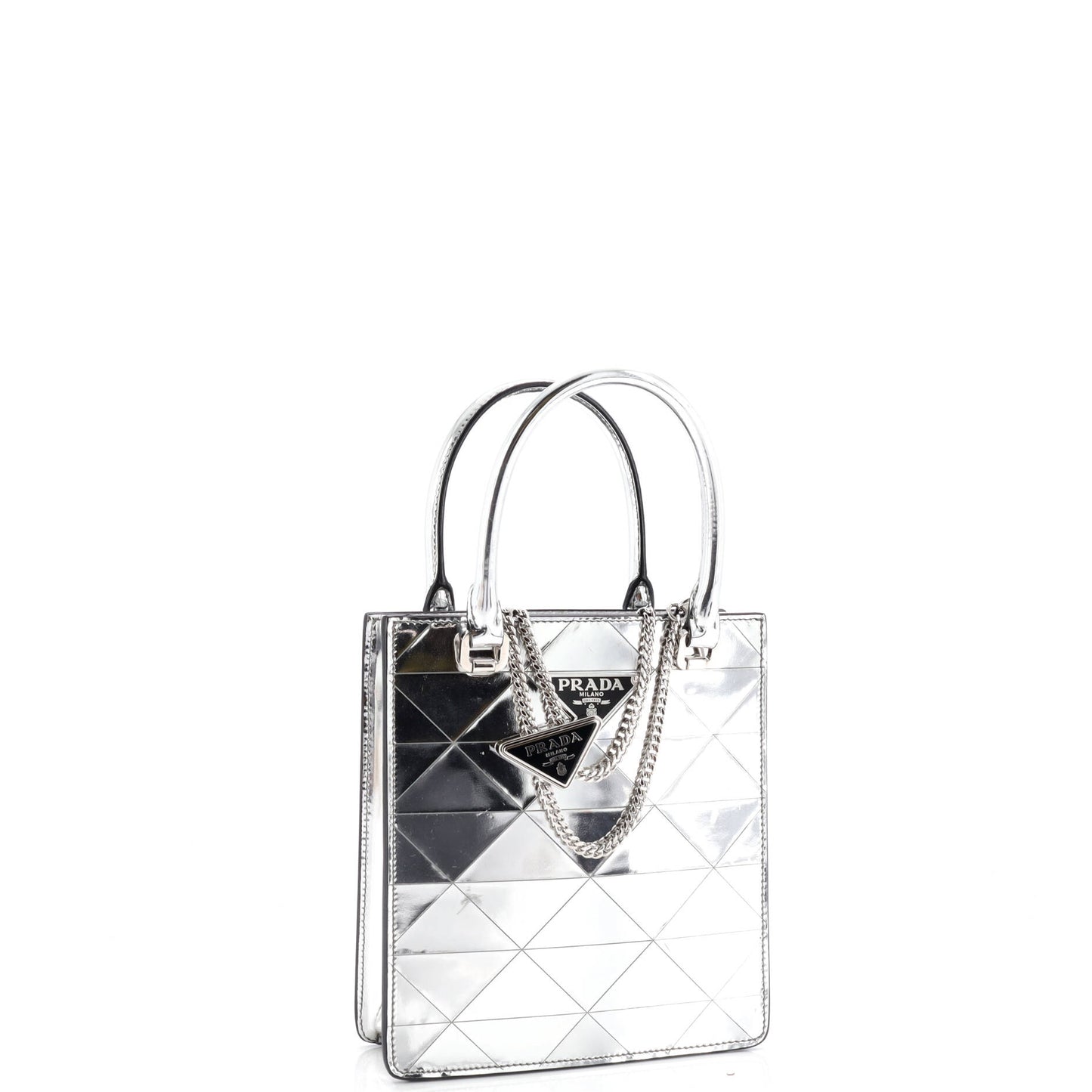 Prada Triangle Tote Spazzolato Leather Mini