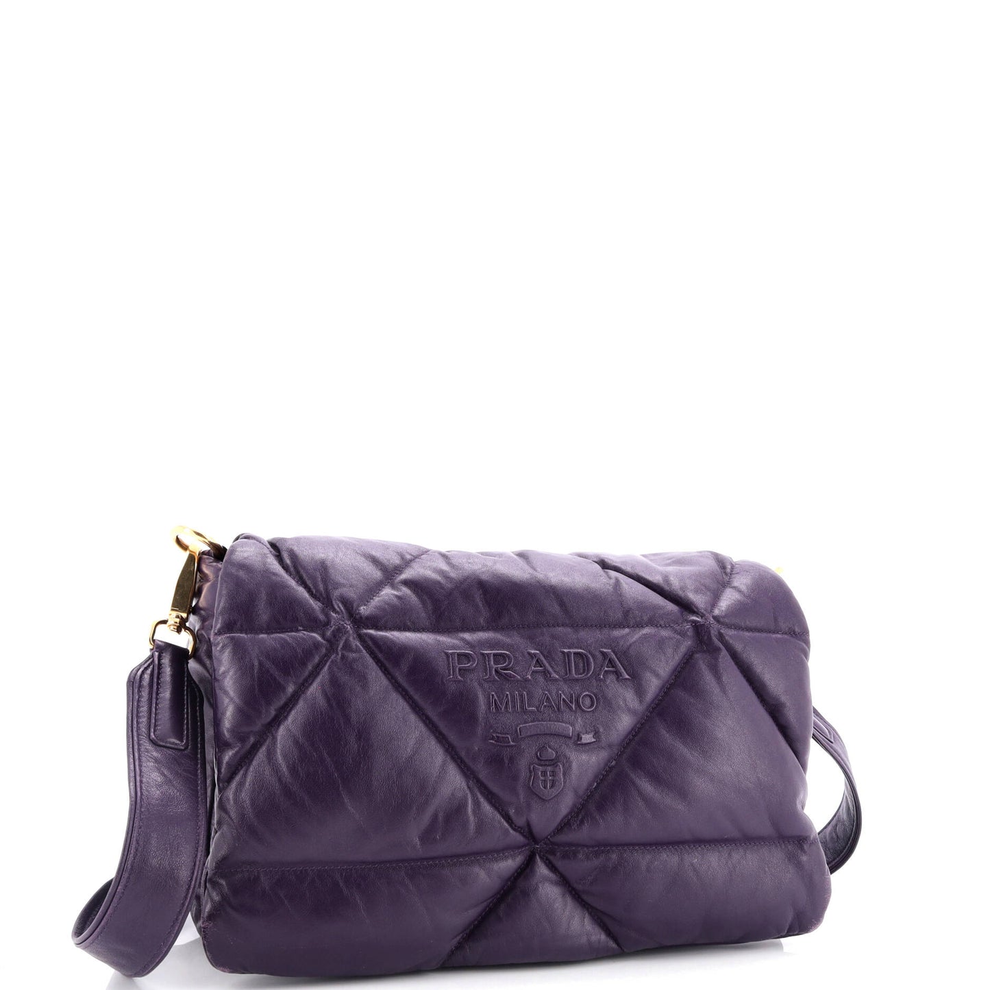 Prada Padded Shoulder Bag Quilted Nappa Leather