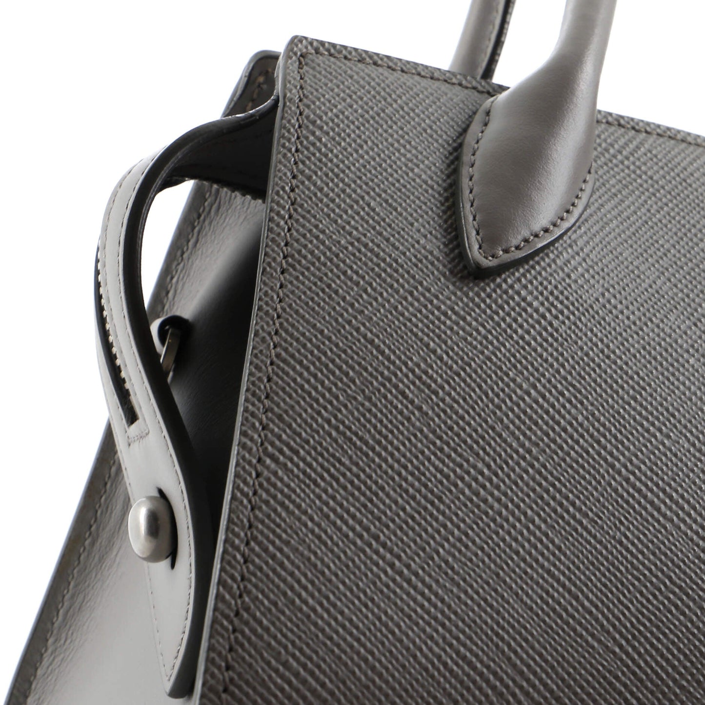 Prada Monochrome Tote Saffiano with City Calf Small