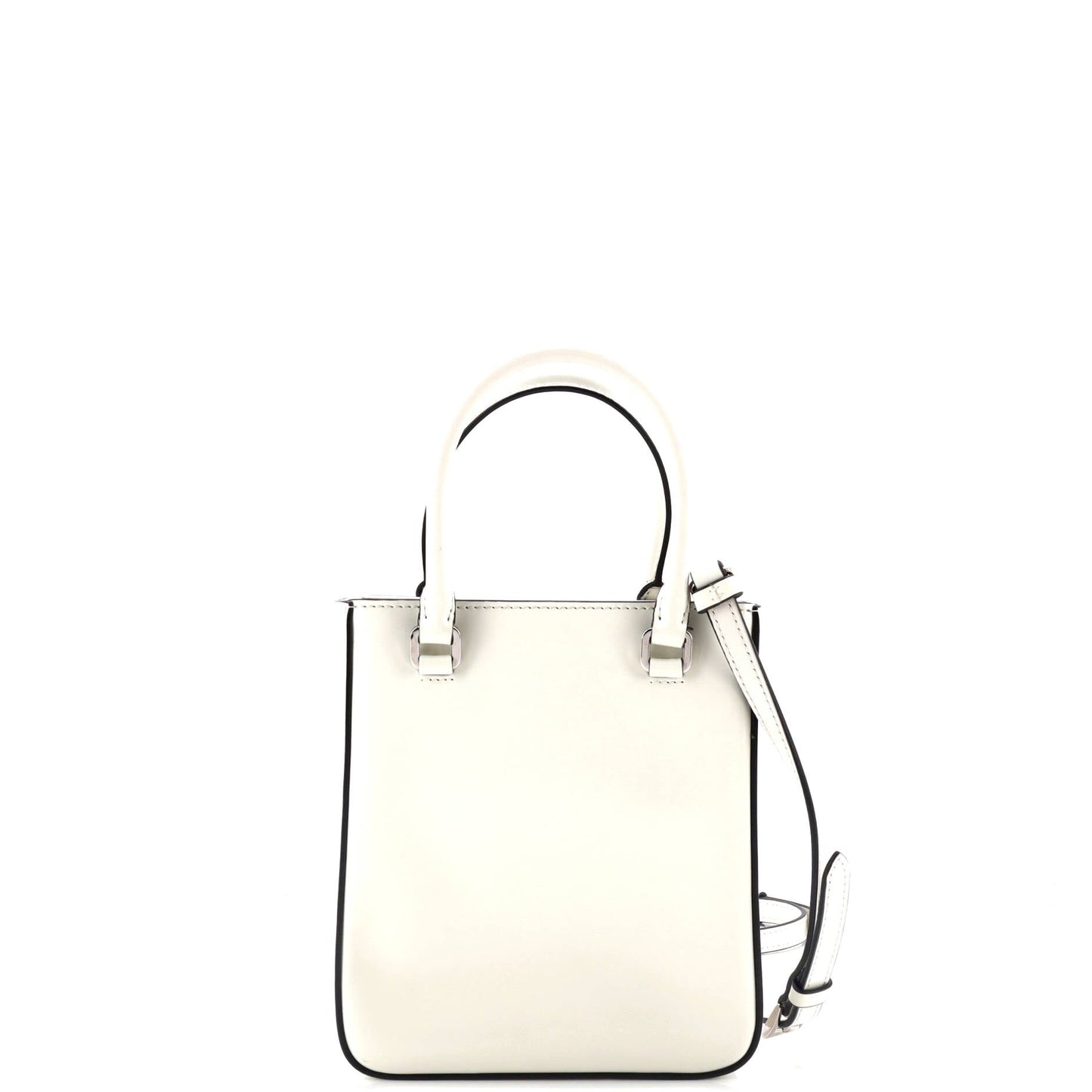 Prada Convertible Open Tote Brushed Leather Mini