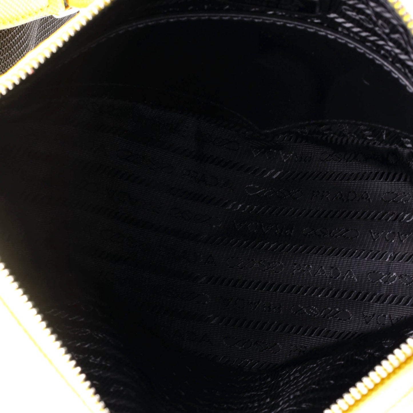 Prada Triangle Logo Zip Crossbody Bag Saffiano Leather Small