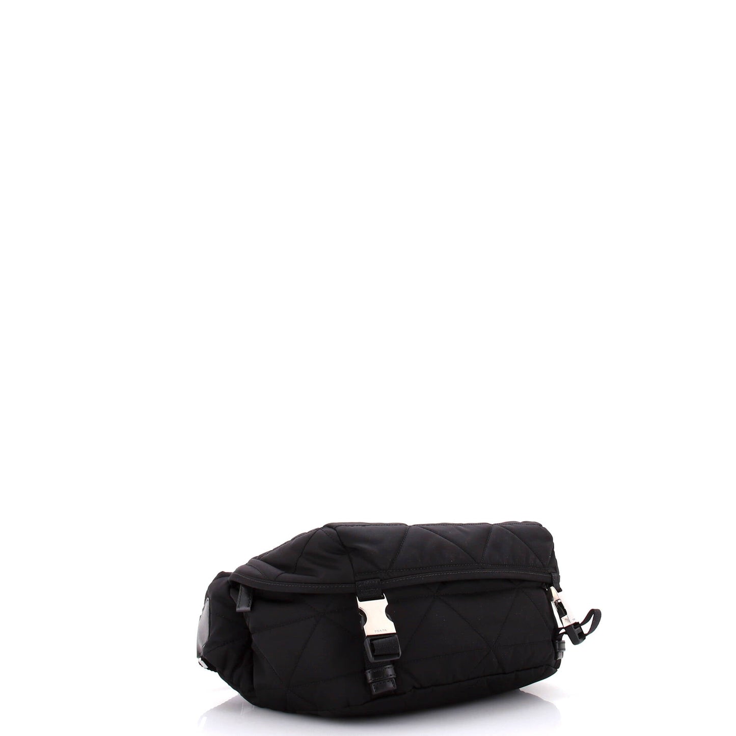 Prada Double Buckle Flap Shoulder Bag Quilted Re-Nylon Medium