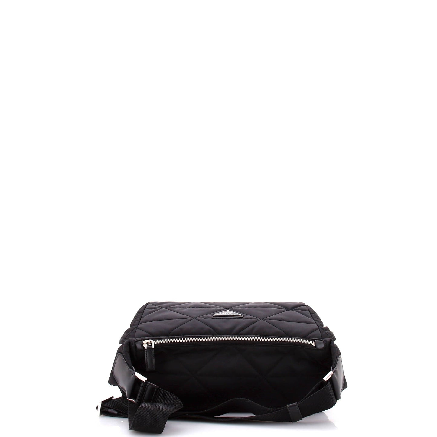 Prada Double Buckle Flap Shoulder Bag Quilted Re-Nylon Medium