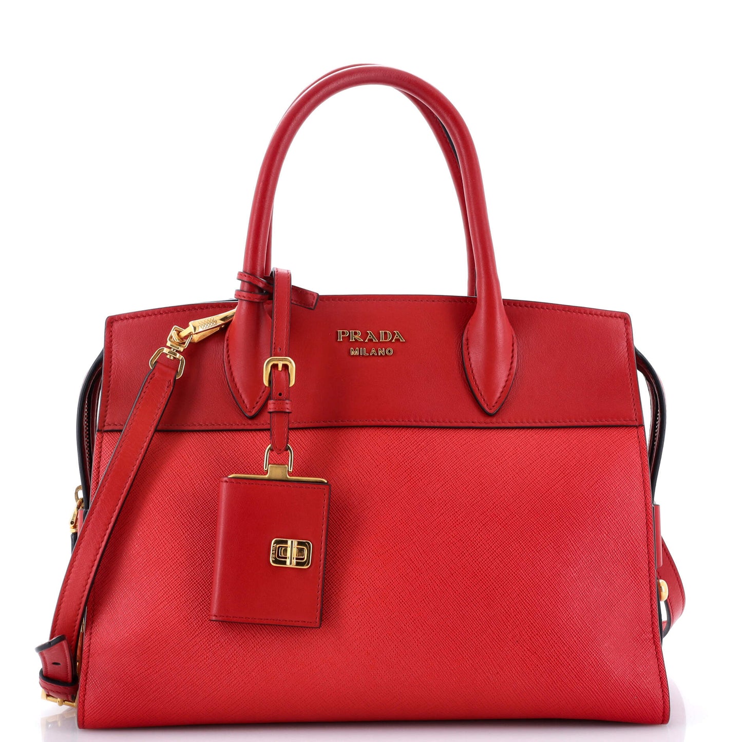 Prada Esplanade Tote Saffiano with City Calf Medium