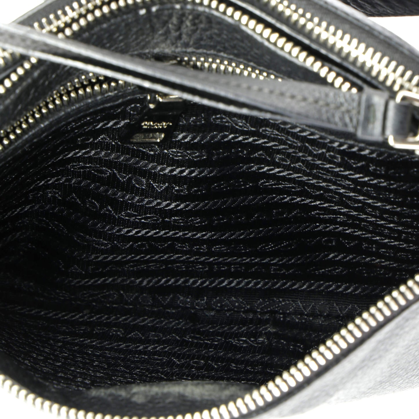 Prada Double Zip Crossbody Bag Vitello Daino Small