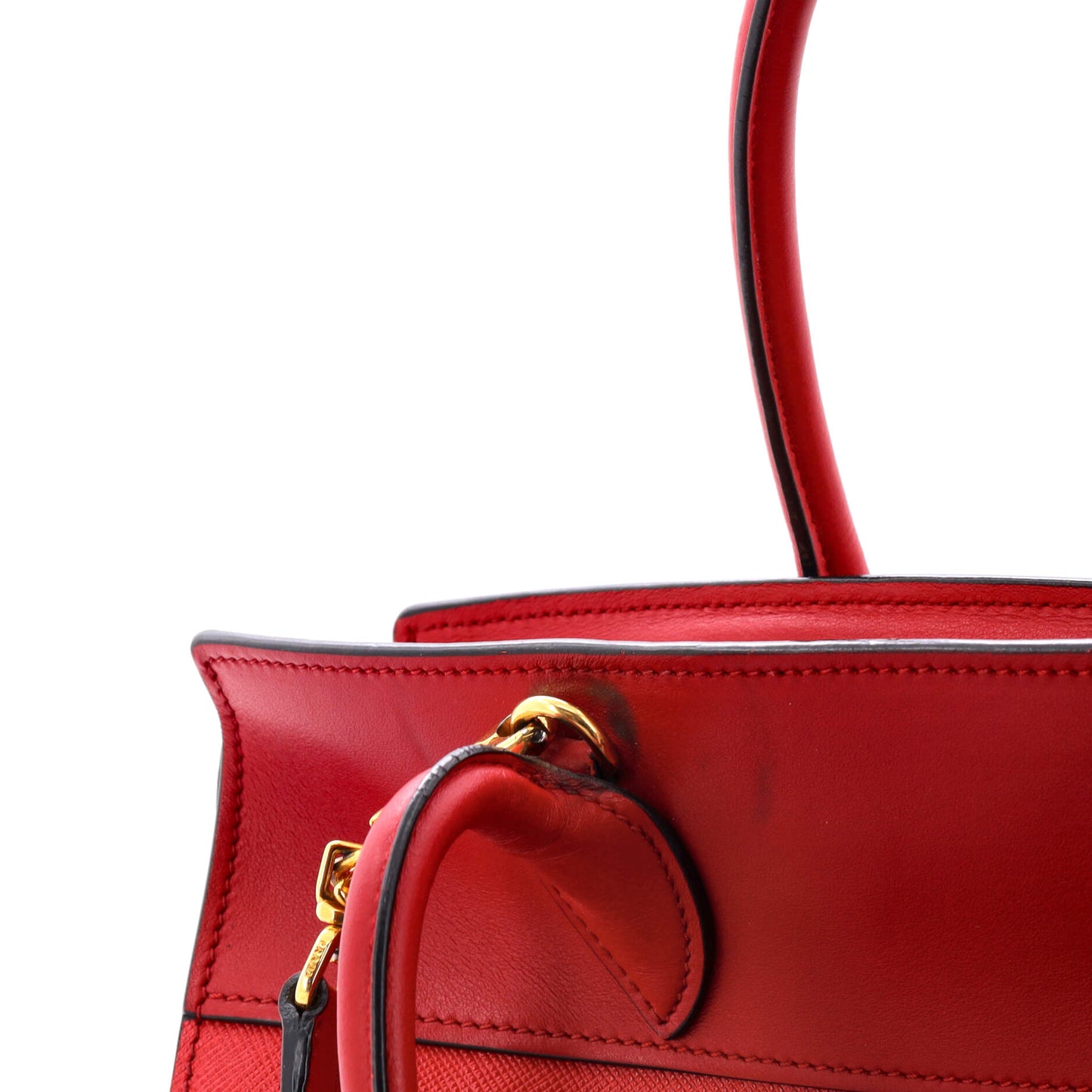 Prada Esplanade Tote Saffiano with City Calf Medium