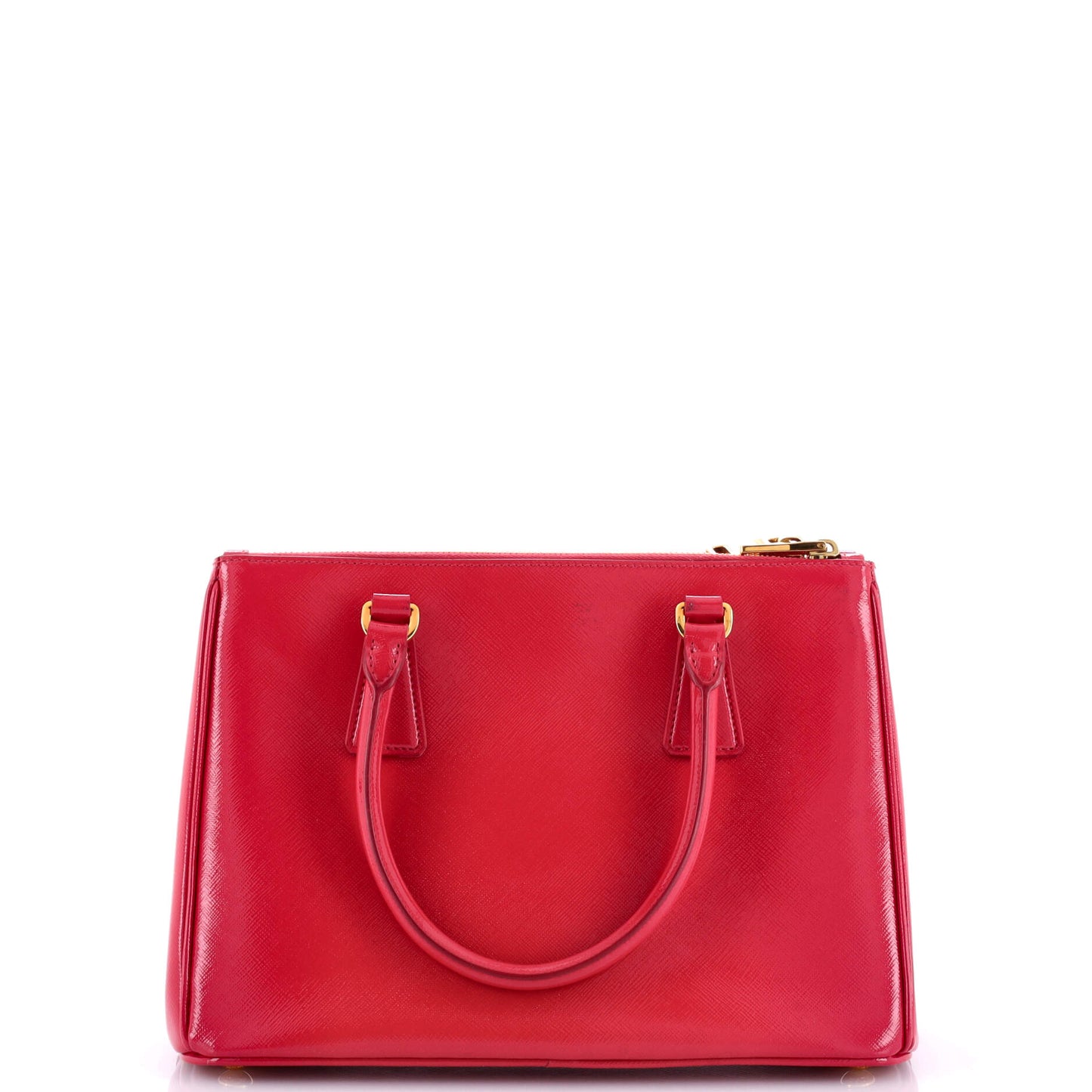 Prada Double Zip Lux Tote Vernice Saffiano Leather Mini