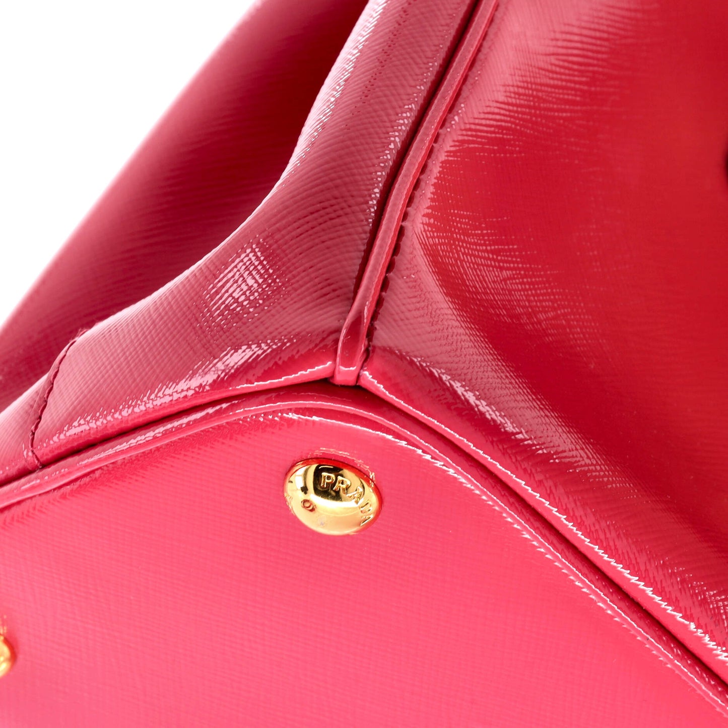 Prada Double Zip Lux Tote Vernice Saffiano Leather Mini