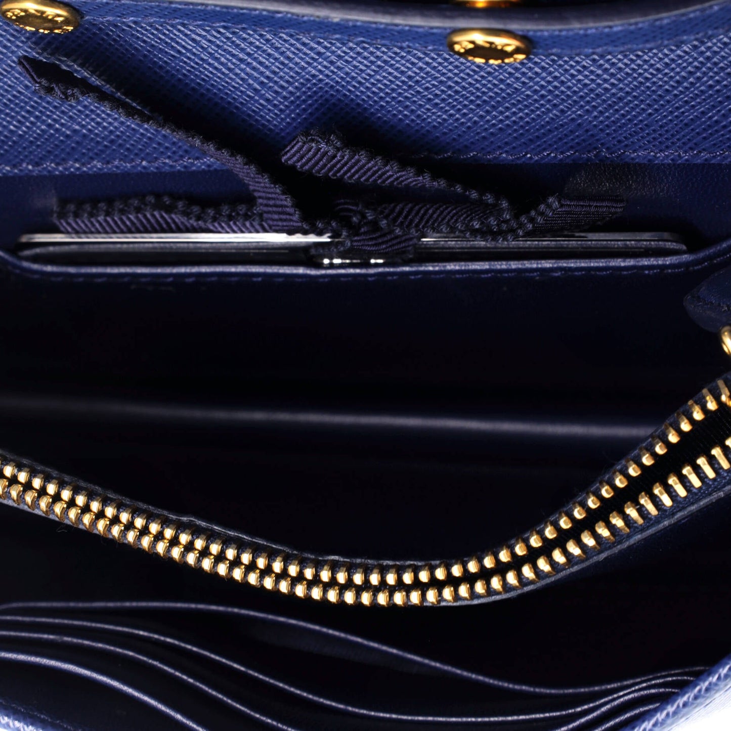 Prada Chain Wallet Crossbody Saffiano Leather