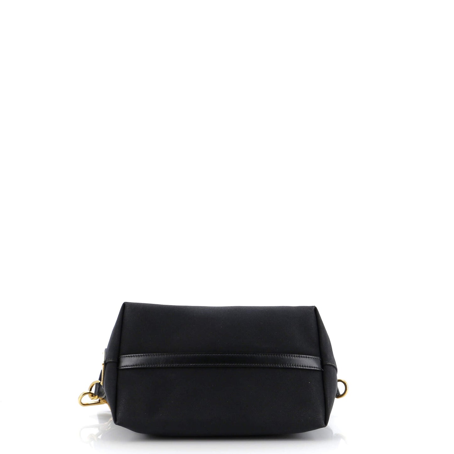 Prada Logo Convertible Zip Tote Canvas with Leather Small