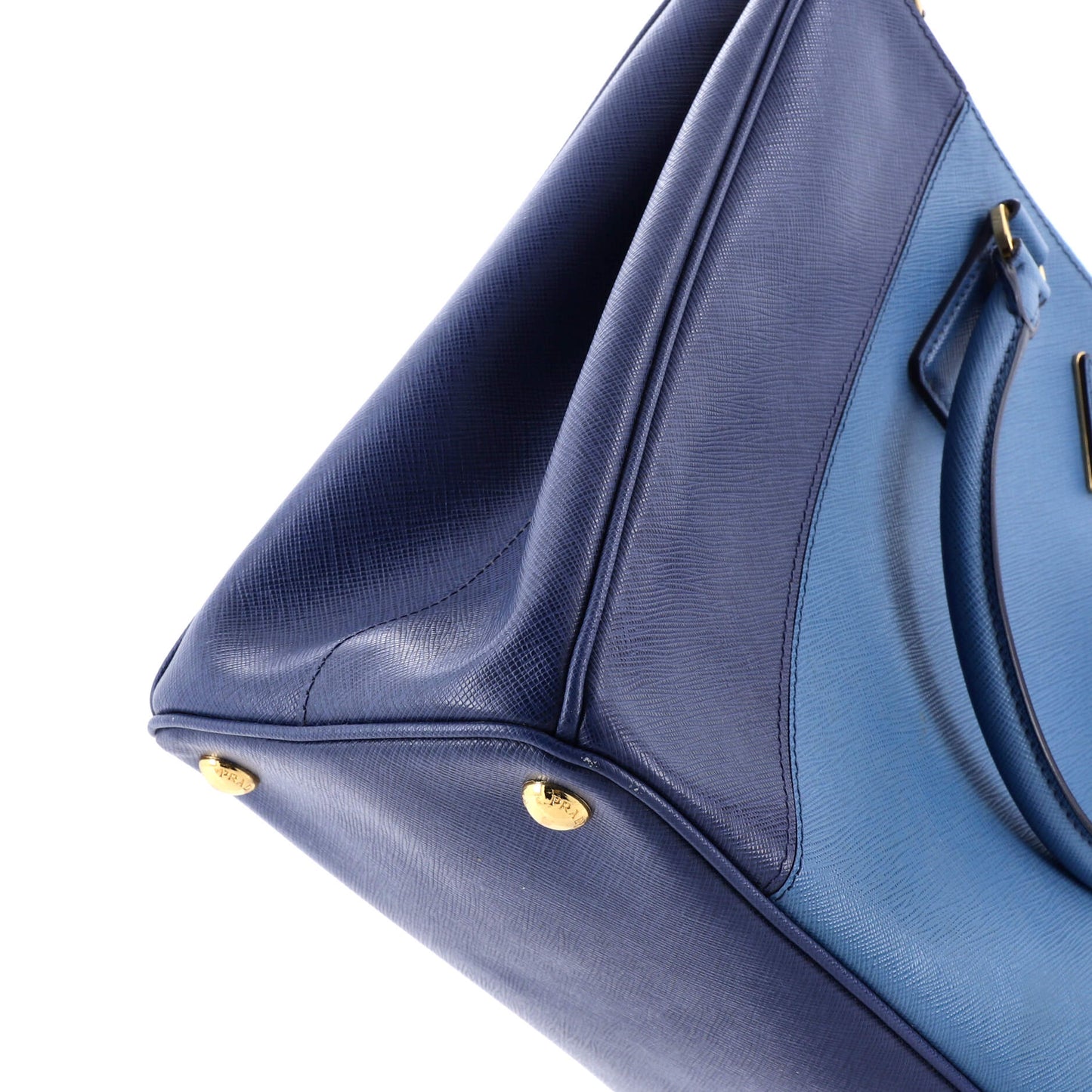 Prada Bicolor Double Zip Lux Tote Saffiano Leather Medium