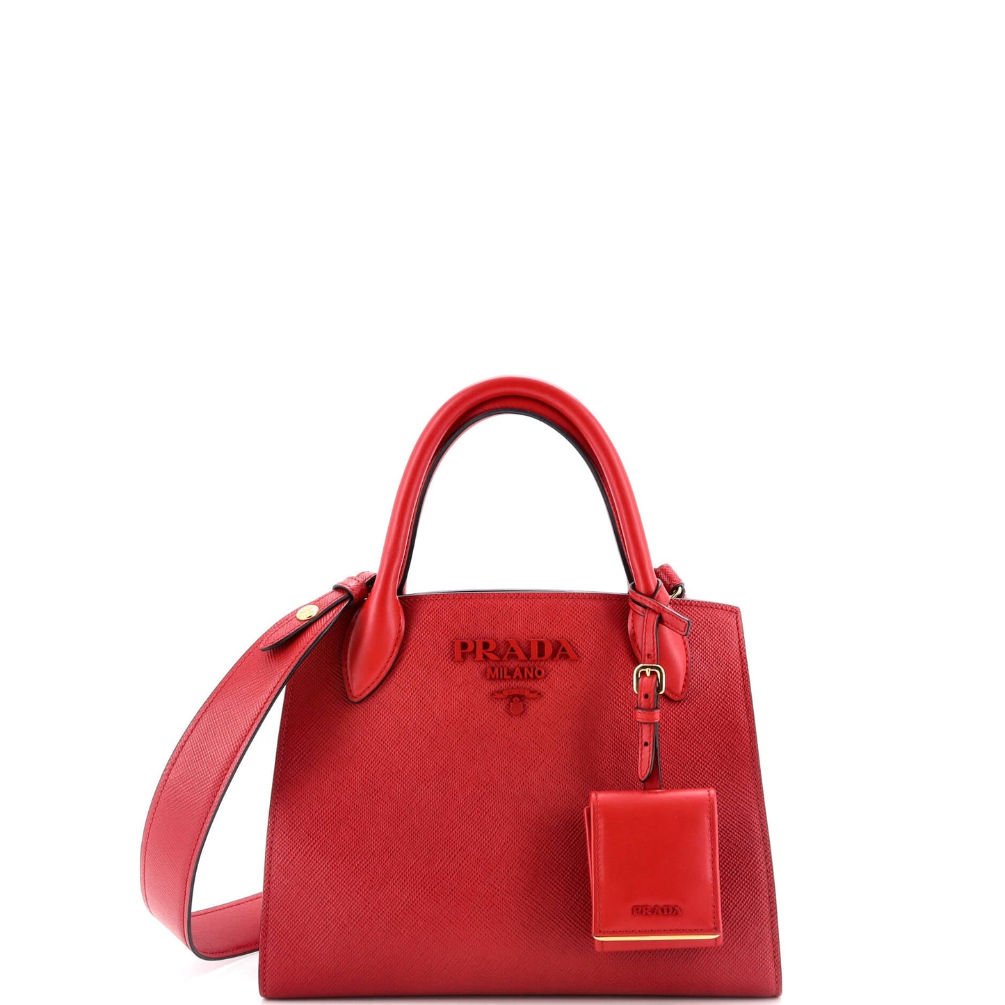 Prada Monochrome Tote Saffiano with City Calf Small