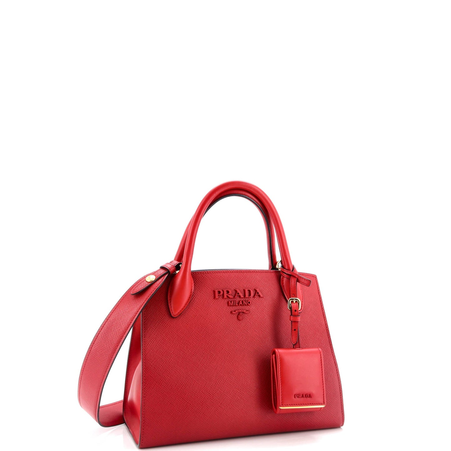 Prada Monochrome Tote Saffiano with City Calf Small