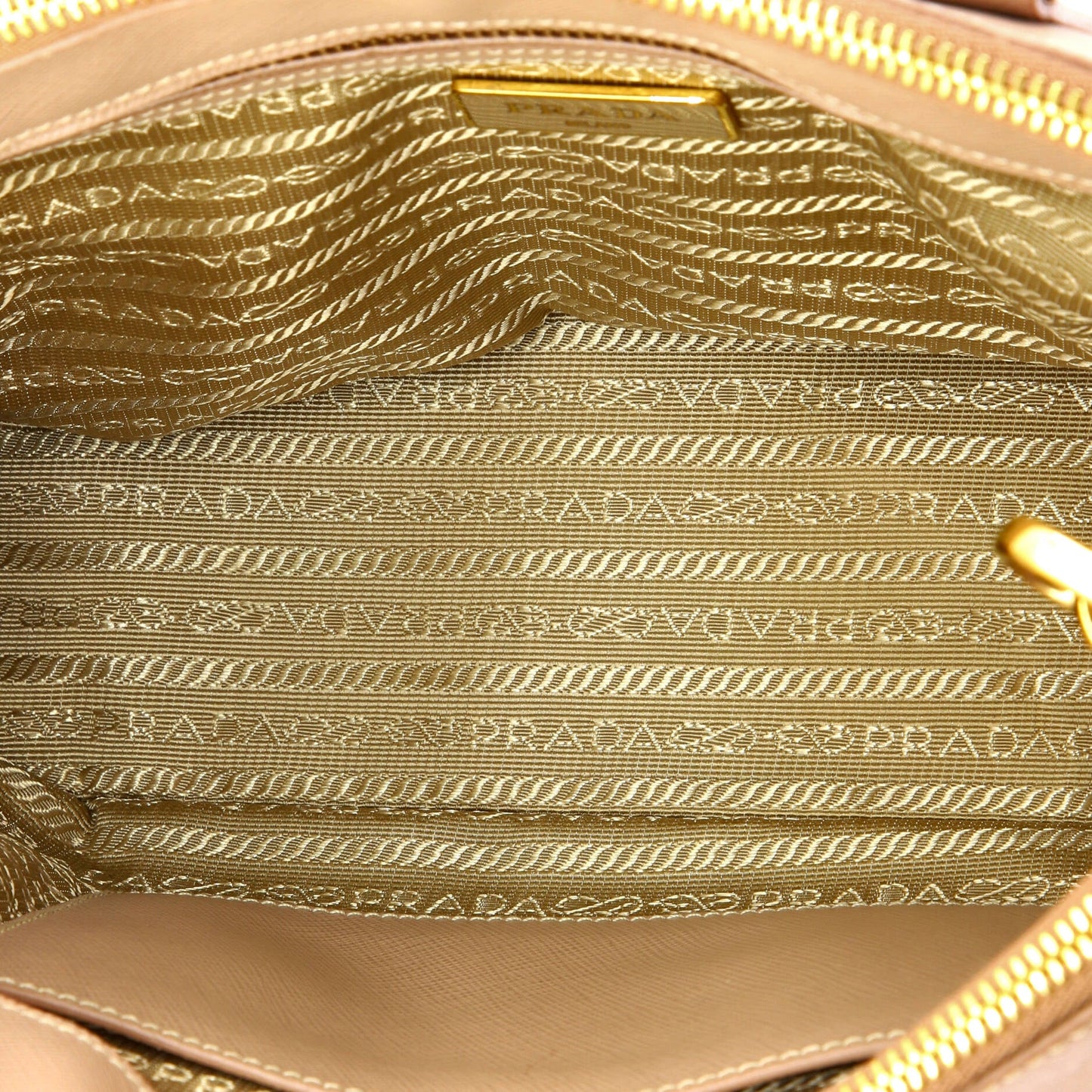 Prada Double Zip Lux Tote Saffiano Leather Mini