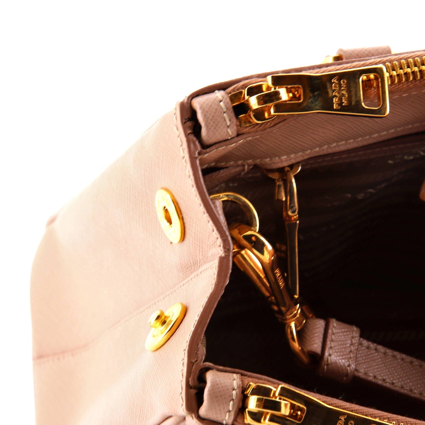 Prada Double Zip Lux Tote Saffiano Leather Mini