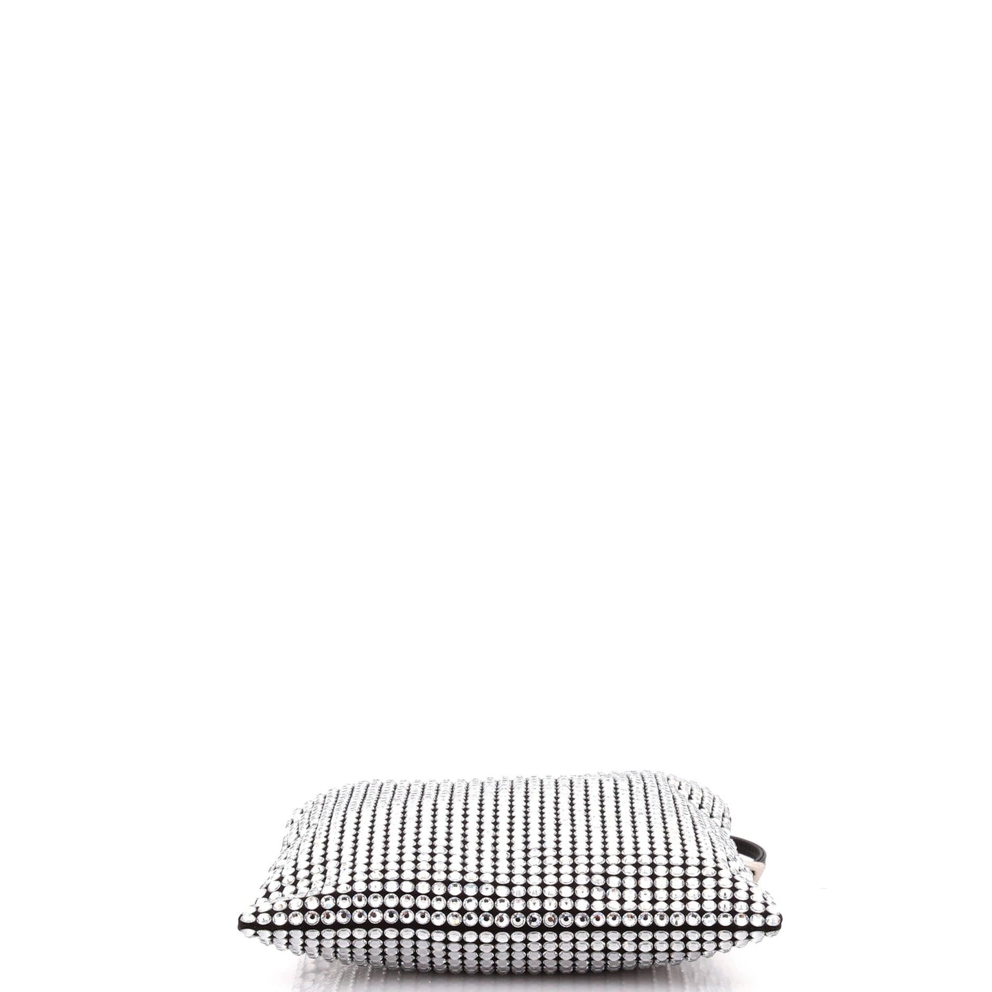 Prada Convertible Open Tote Crystal Embellished Satin Mini