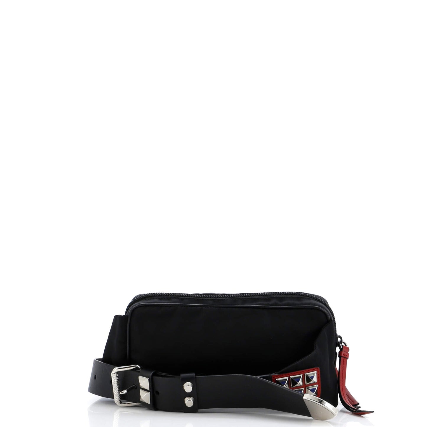 Prada New Vela Belt Bag Studded Tessuto Small