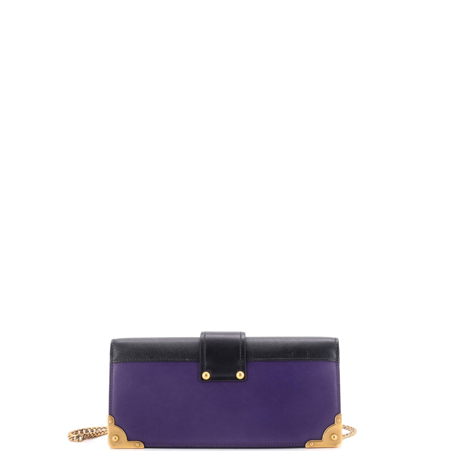 Prada Cahier Chain Clutch City Calf and Saffiano