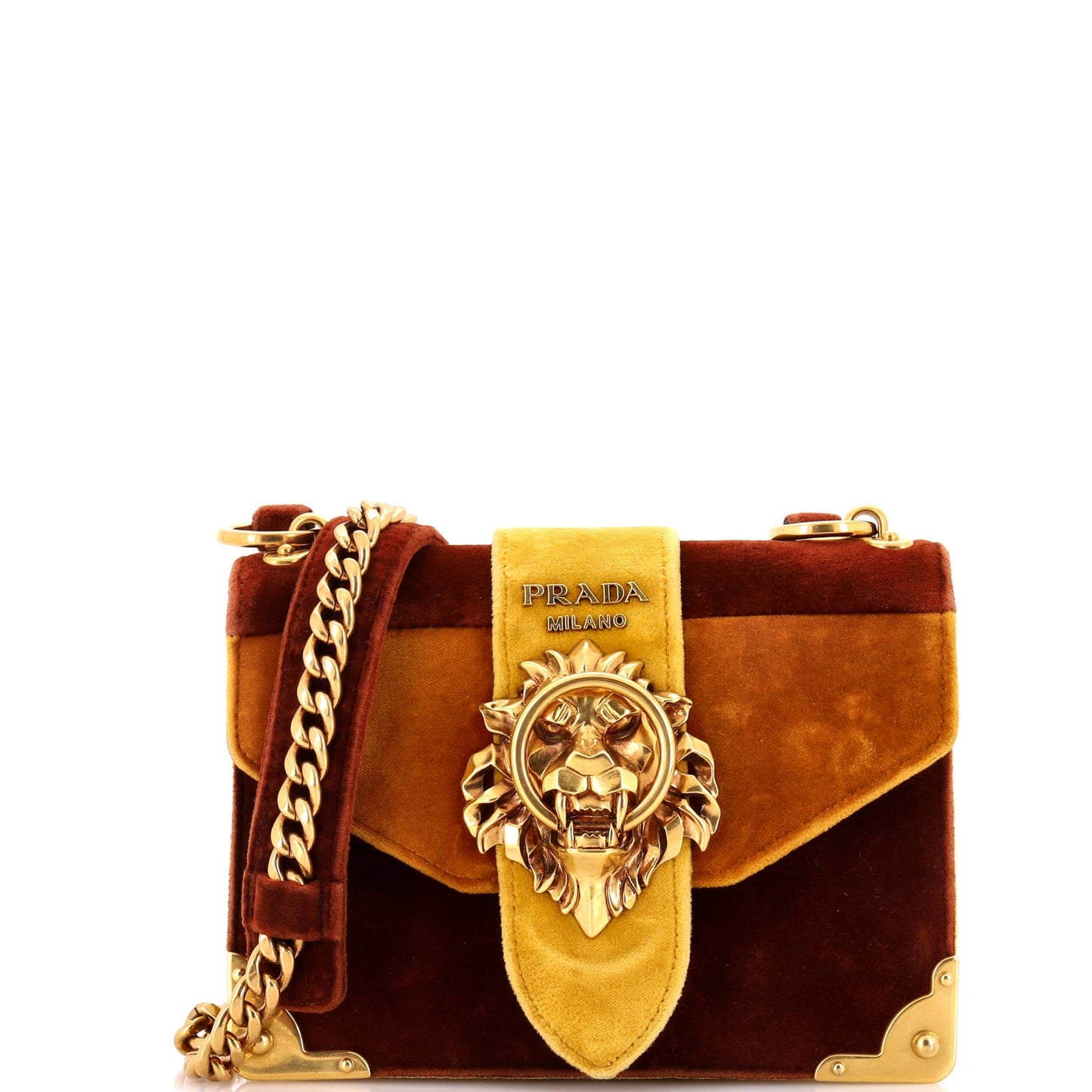 Prada Animalier Cahier Convertible Shoulder Bag Velvet Small