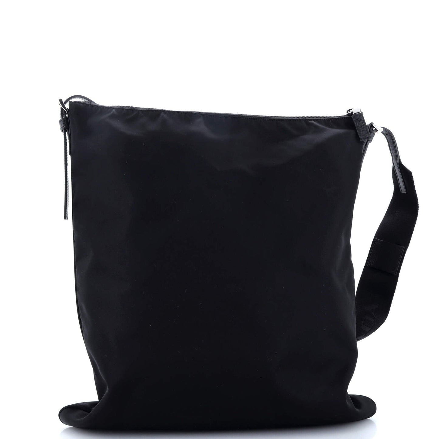 Prada Triangle Logo Plaque Flat Messenger Tessuto Medium