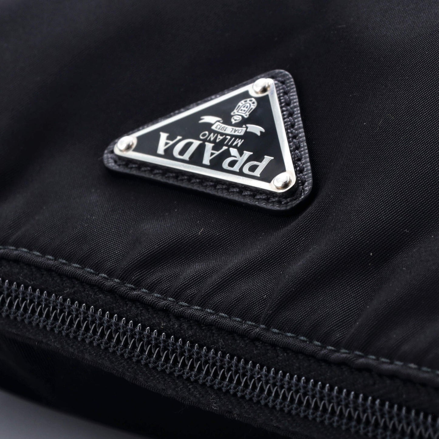 Prada Triangle Logo Plaque Flat Messenger Tessuto Medium