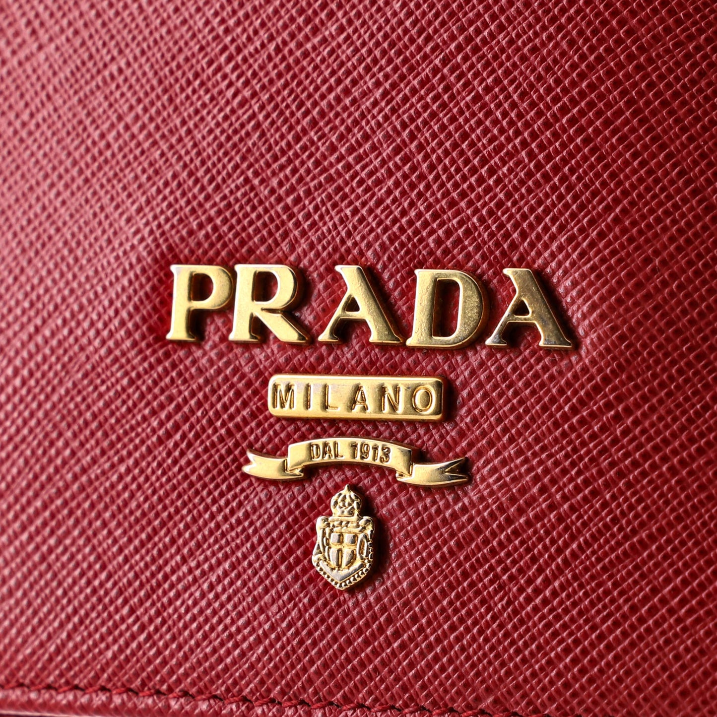 Prada Chain Wallet Crossbody Saffiano Leather
