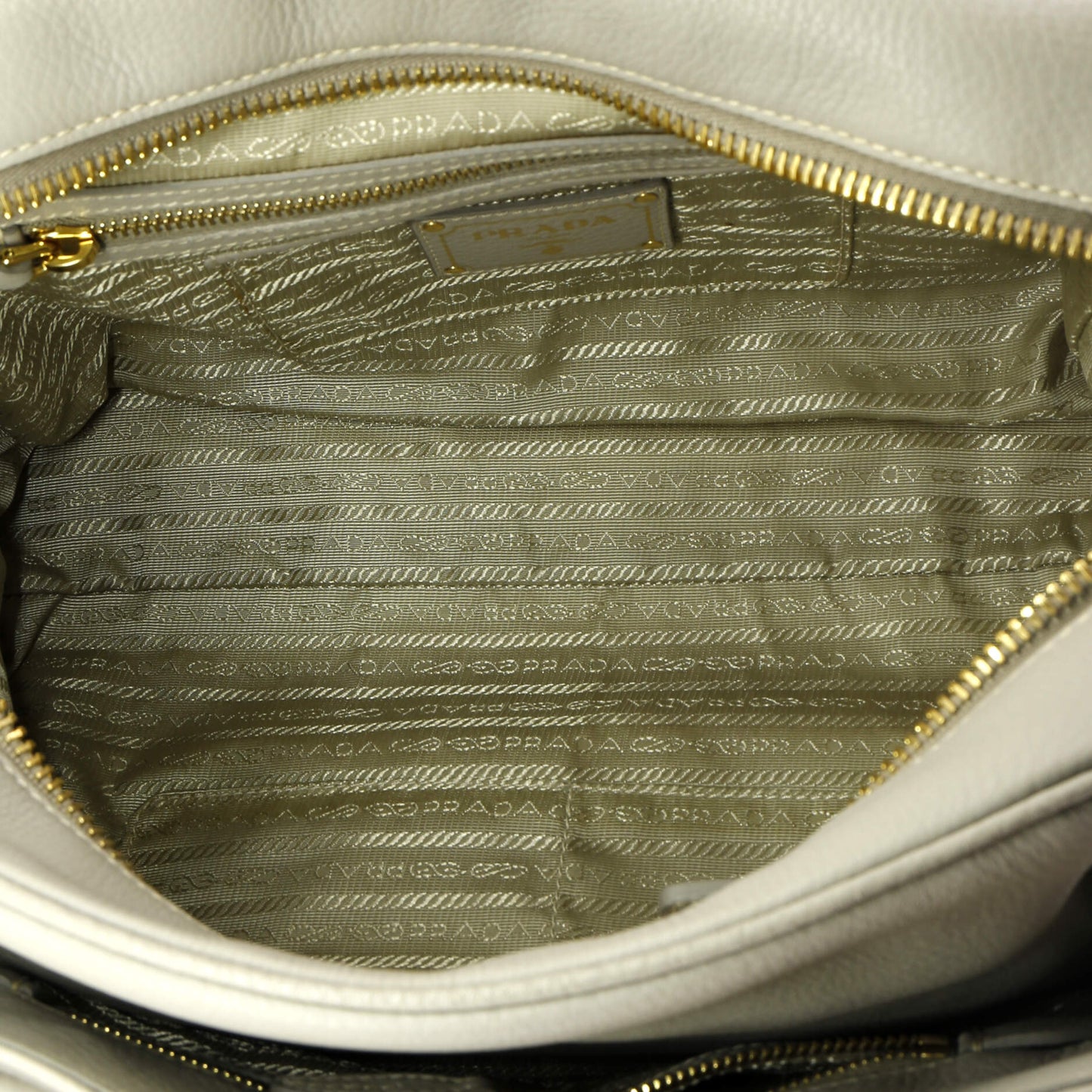 Prada Zip Satchel Vitello Daino Medium