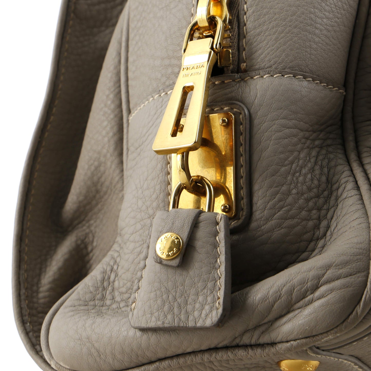 Prada Zip Satchel Vitello Daino Medium
