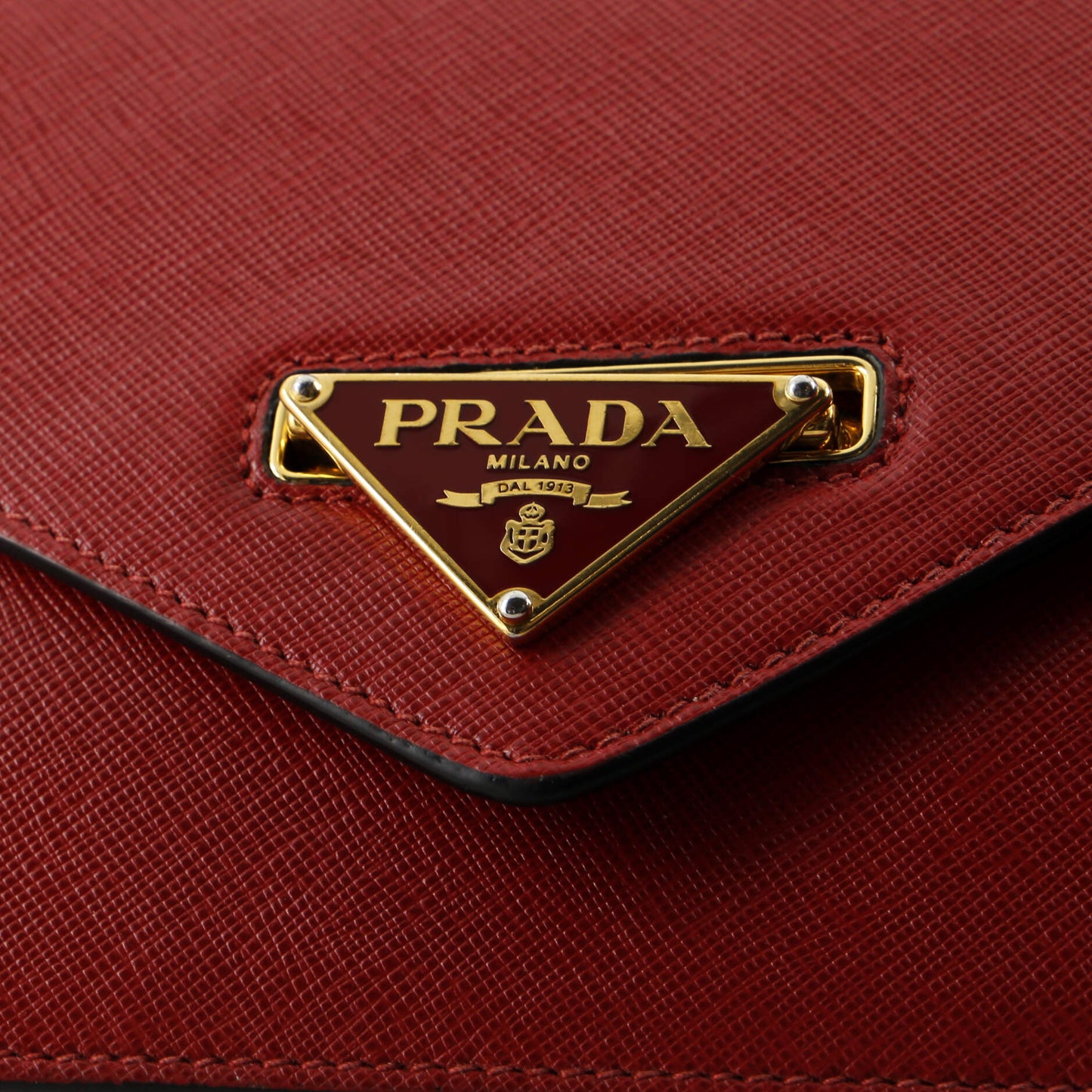 Prada Flip Lock Chain Shoulder Bag Saffiano Leather Small