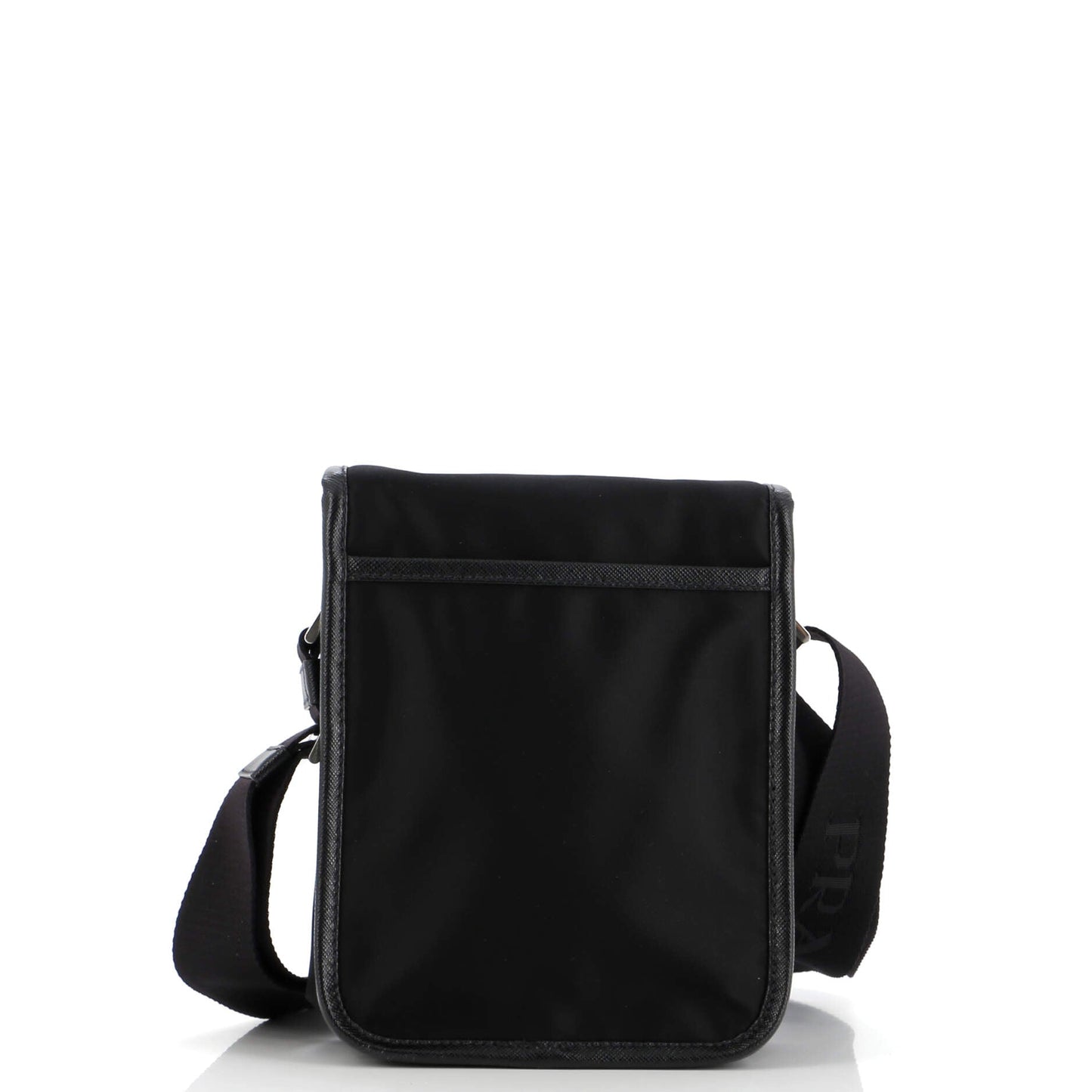 Prada Logo Flap Messenger Tessuto Mini