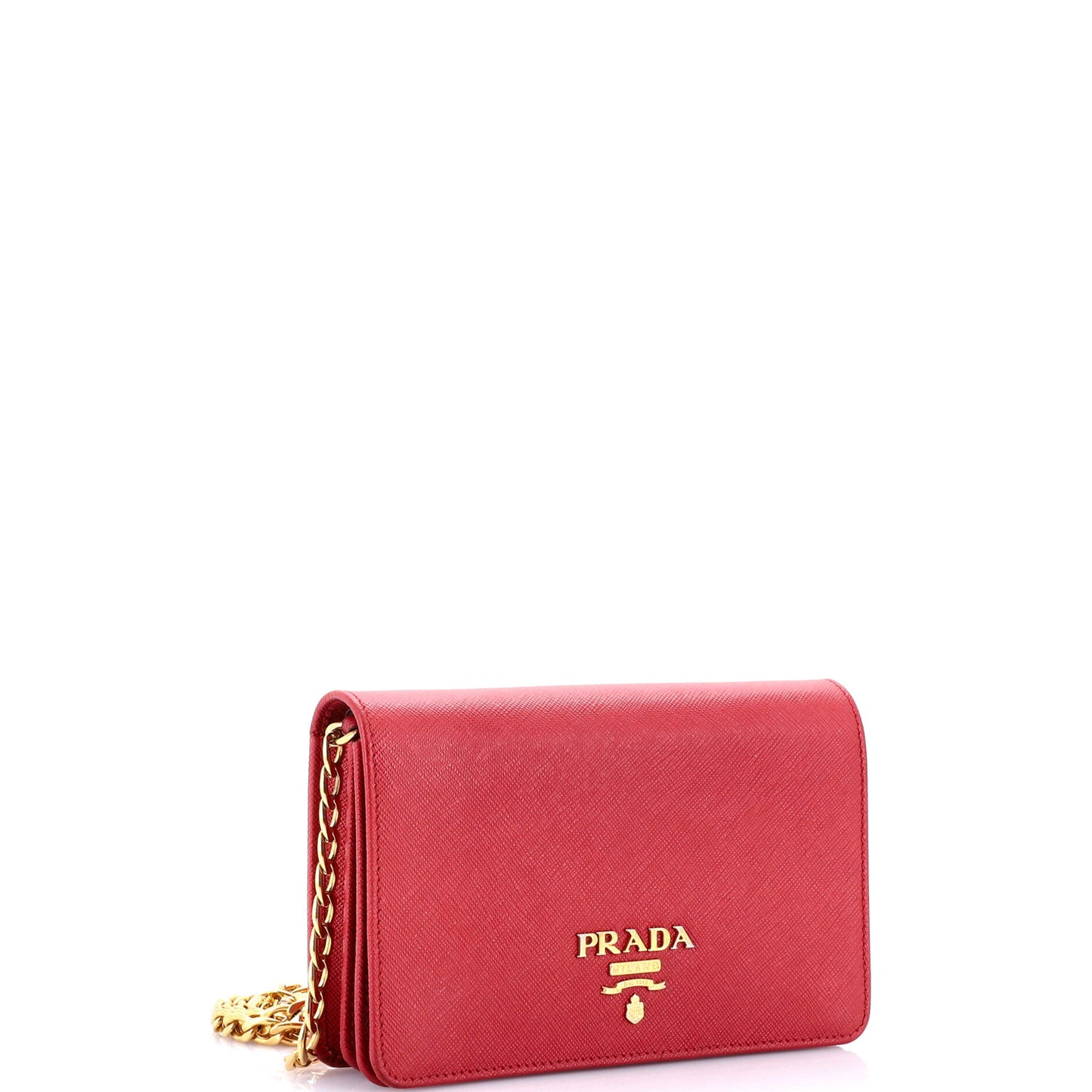 Prada Chain Wallet Crossbody Saffiano Leather