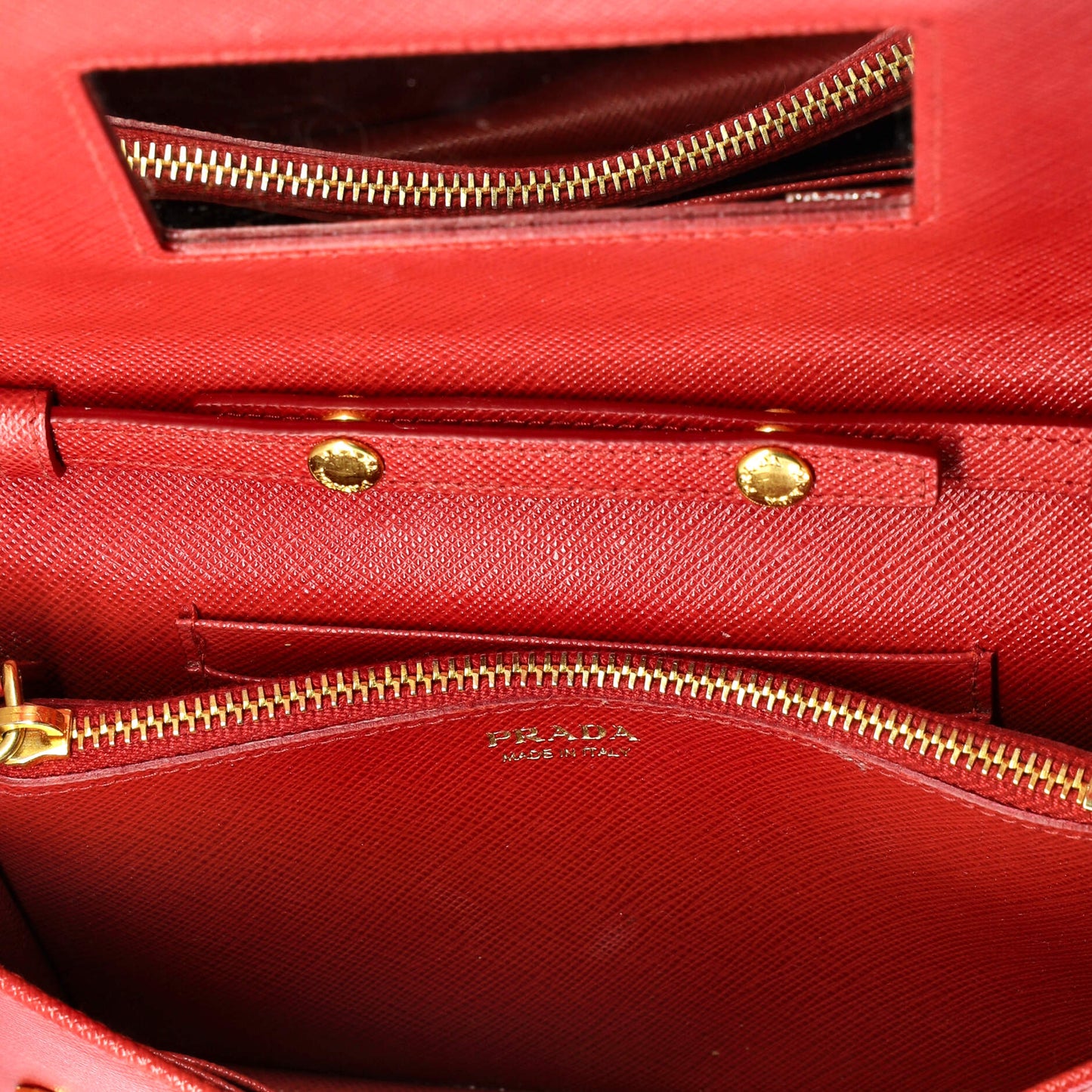 Prada Chain Wallet Crossbody Saffiano Leather