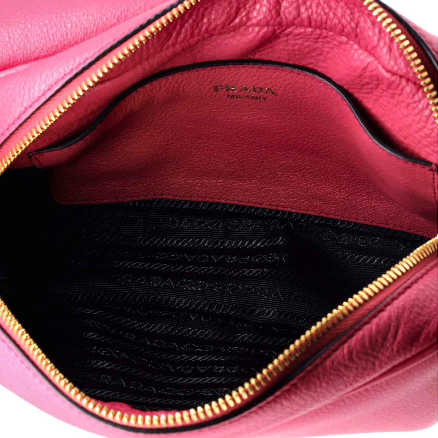 Prada Flap Zip Crossbody Bag Vitello Phenix Small