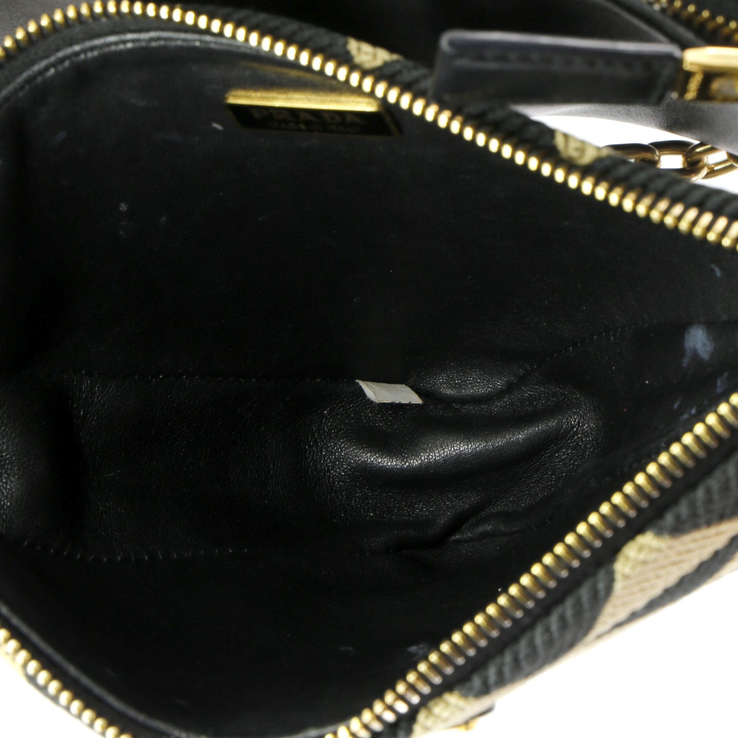 Prada Double Symbole Triangle Bag Leather and Jacquard Mini