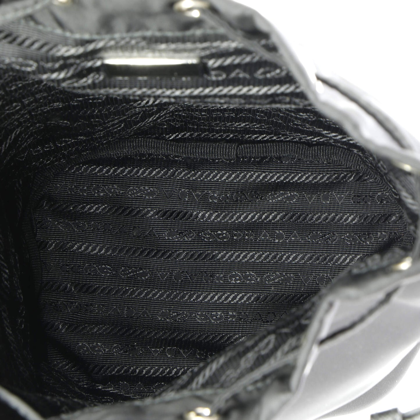 Prada Drawstring Wristlet Bucket Bag Tessuto Small