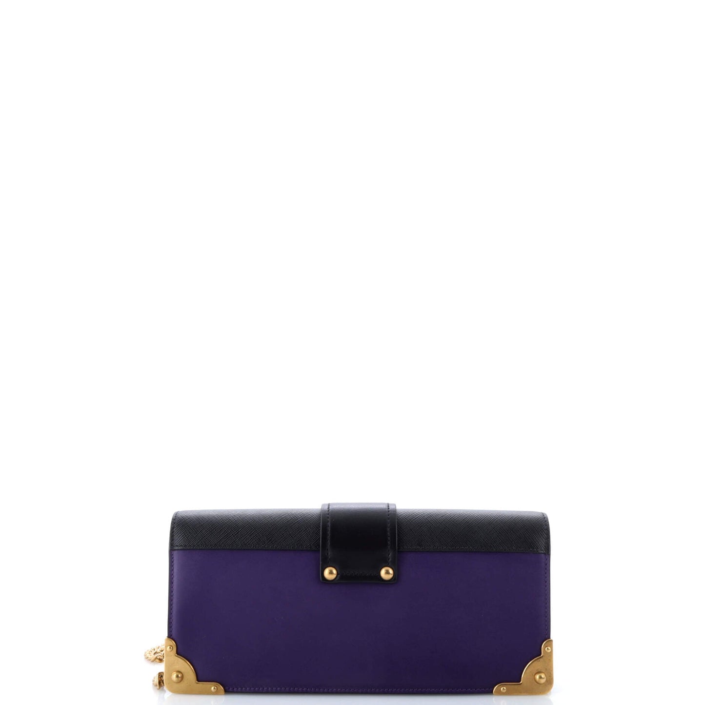 Prada Cahier Chain Clutch City Calf and Saffiano