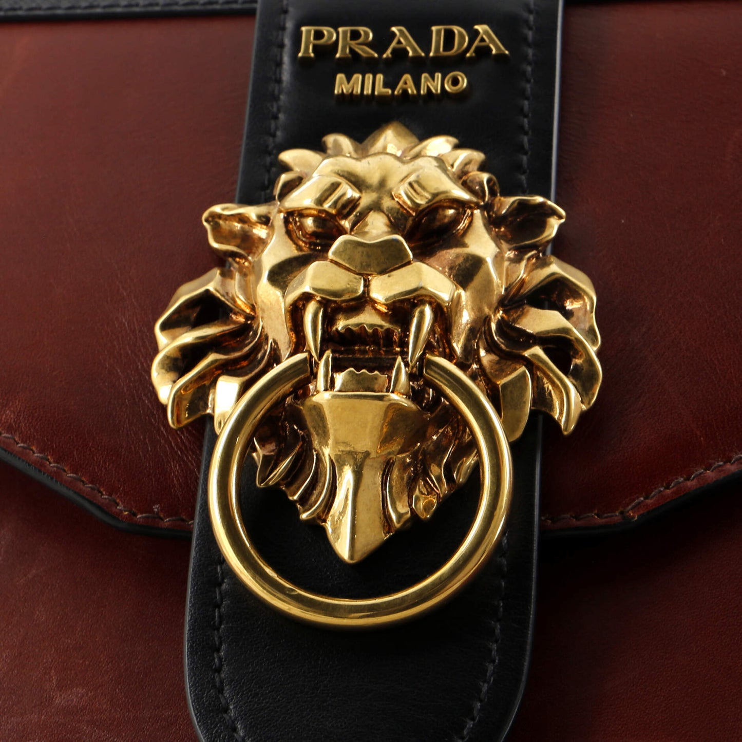 Prada Animalier Cahier Convertible Shoulder Bag City Calf and Saffiano Medium