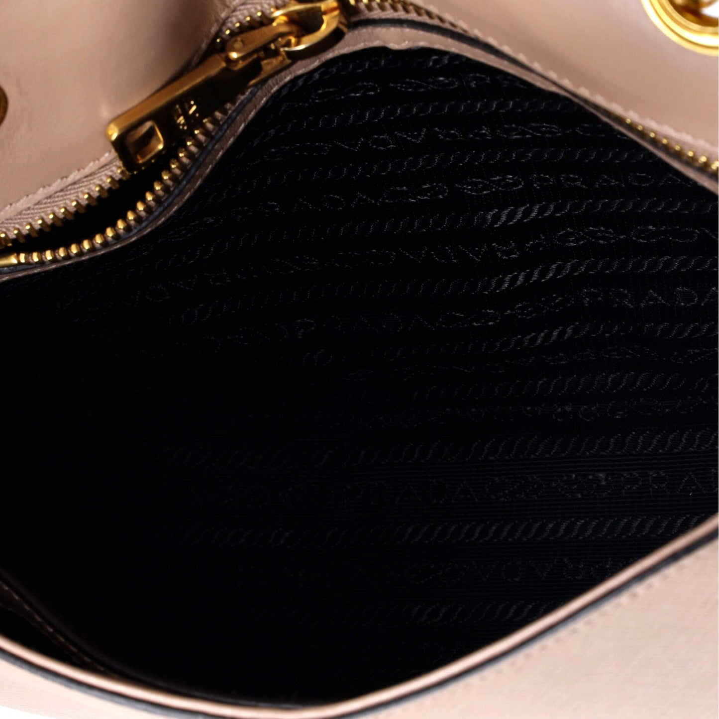 Prada Pattina Flap Shoulder Bag Saffiano Leather Small