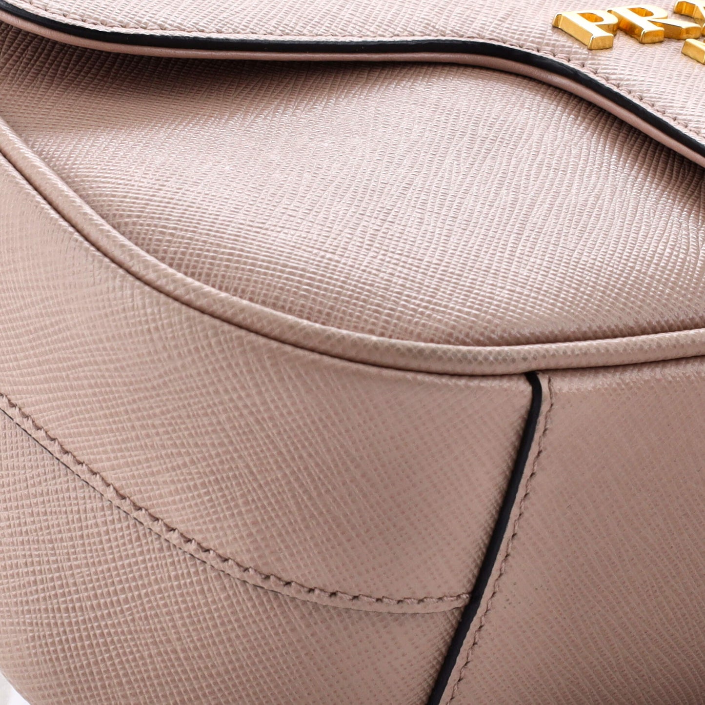 Prada Pattina Flap Shoulder Bag Saffiano Leather Small