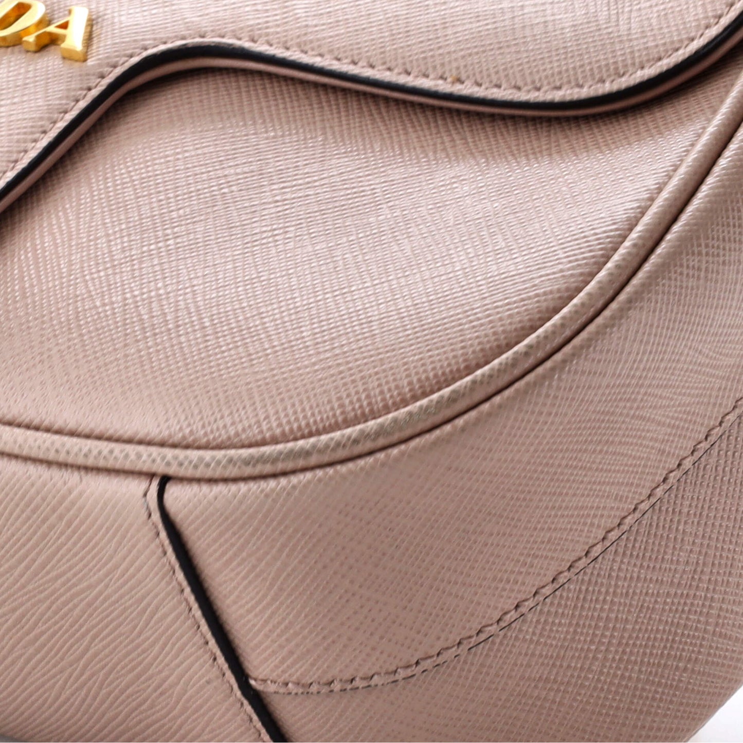Prada Pattina Flap Shoulder Bag Saffiano Leather Small