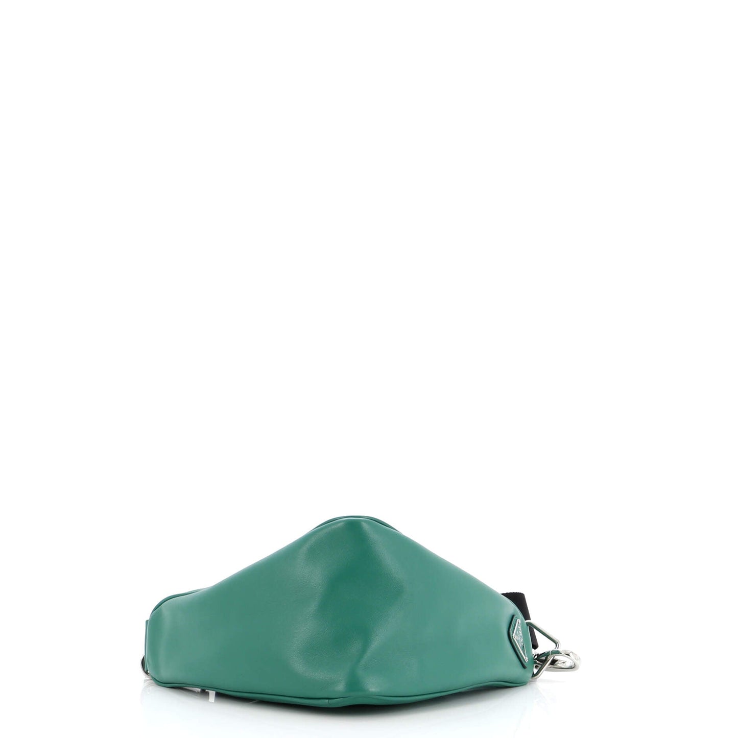 Prada Triangle Logo Zip Crossbody Bag Leather Small