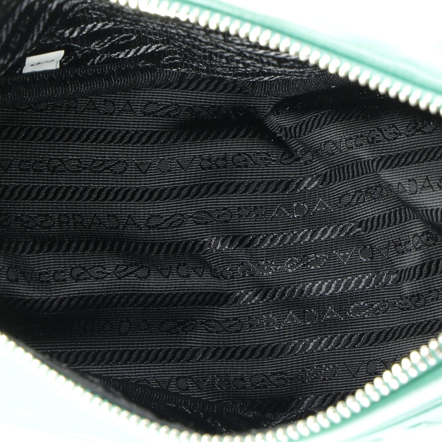 Prada Triangle Logo Zip Crossbody Bag Leather Small