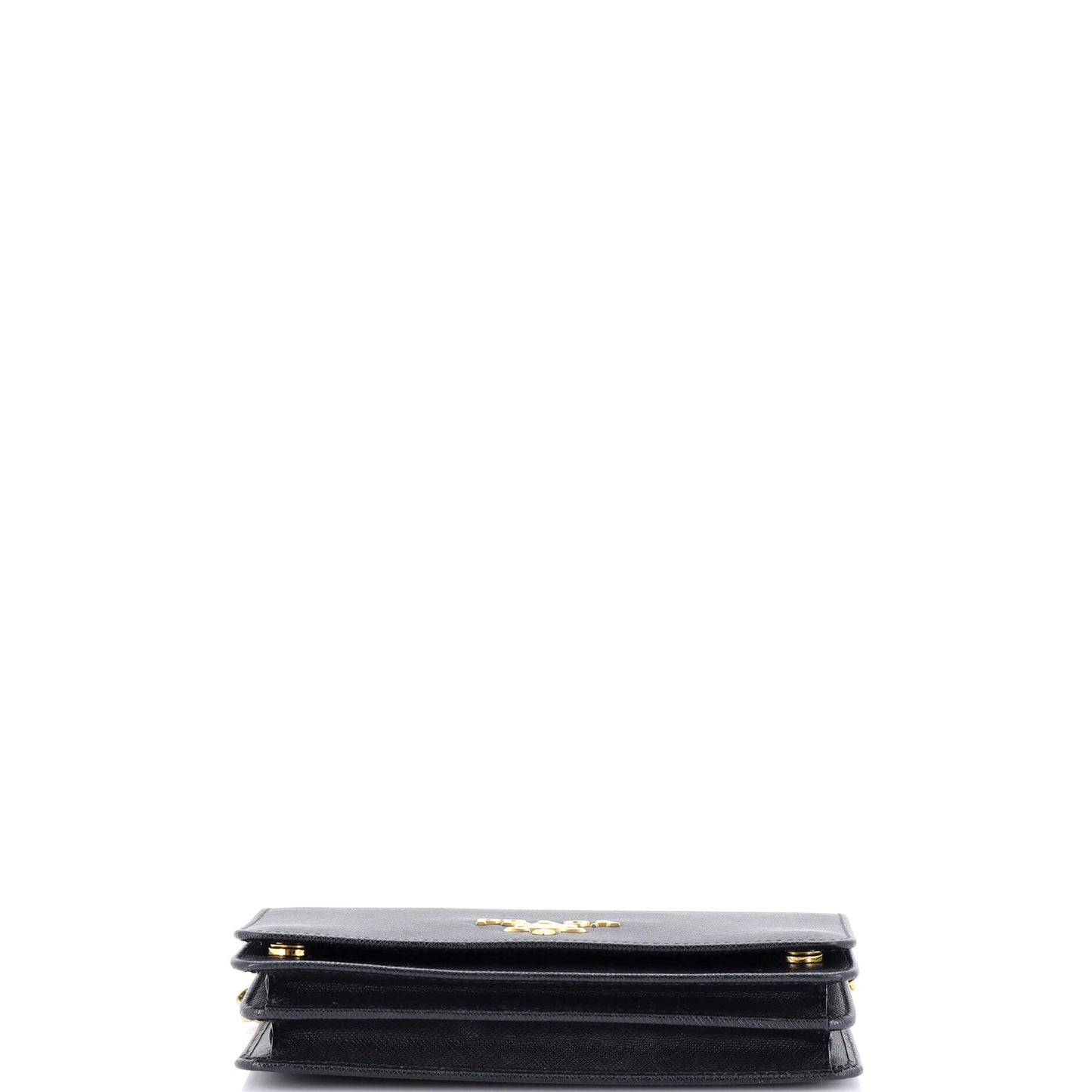 Prada Chain Wallet Crossbody Saffiano Leather