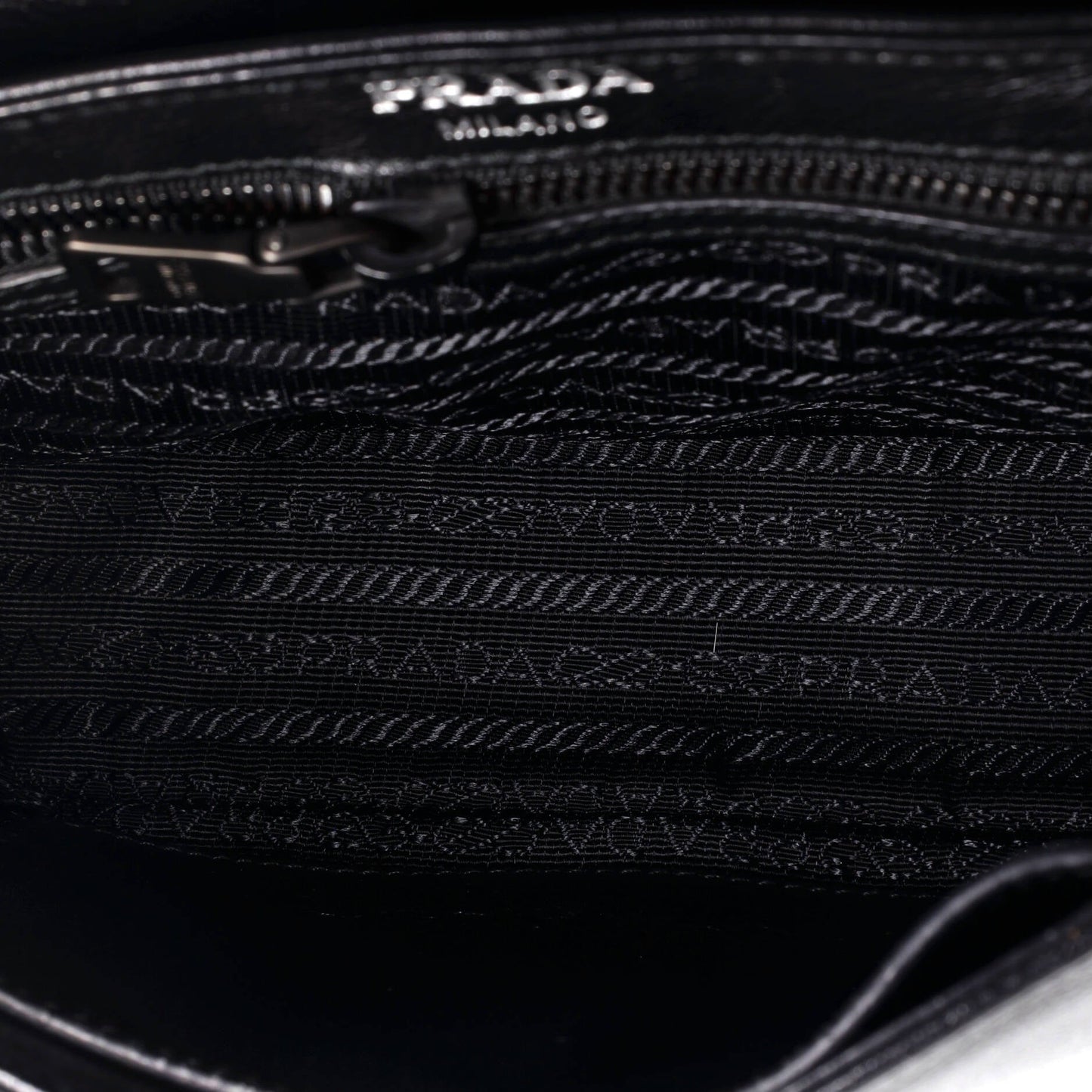 Prada Chain Flap Bag Studded Glazed Calfskin Medium