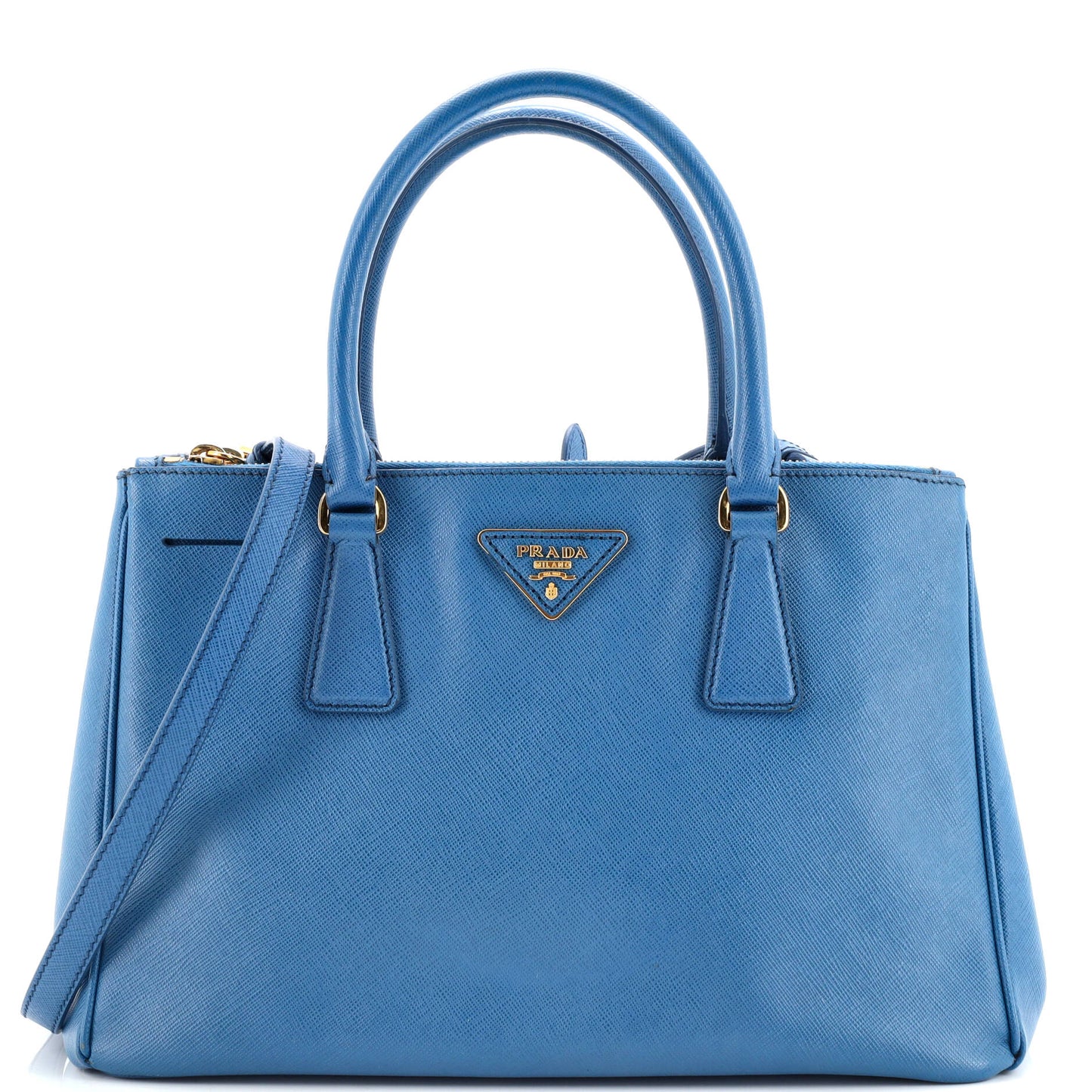 Prada Double Zip Lux Tote Saffiano Leather Small