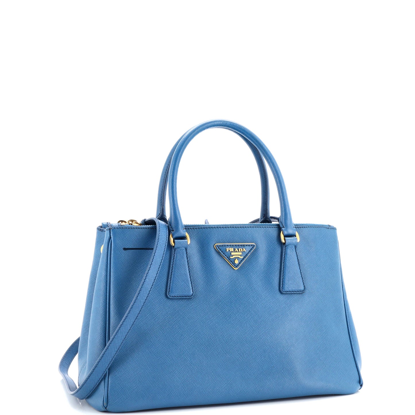 Prada Double Zip Lux Tote Saffiano Leather Small
