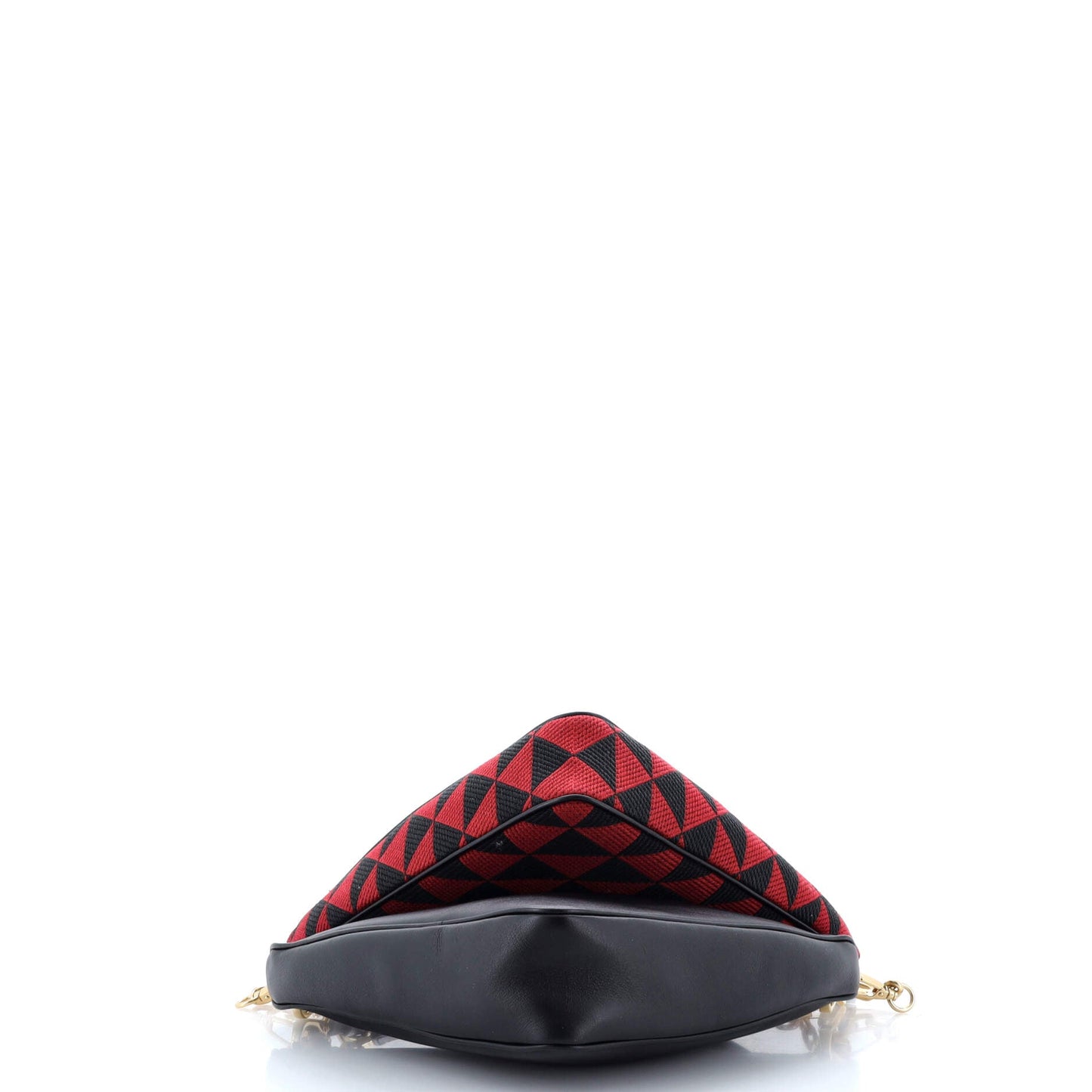 Prada Double Symbole Triangle Bag Leather and Jacquard Mini