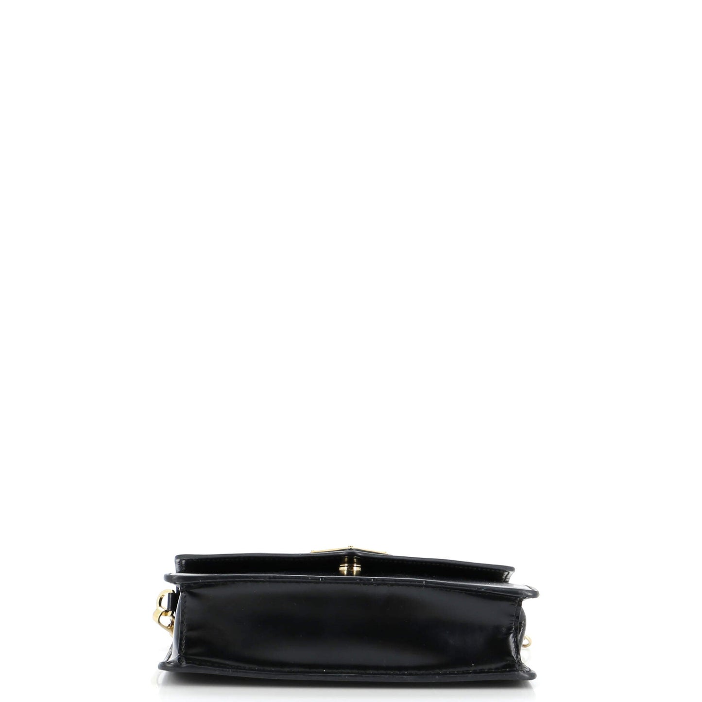 Prada Triangle Logo Plaque Envelope Chain Shoulder Bag Saffiano Leather