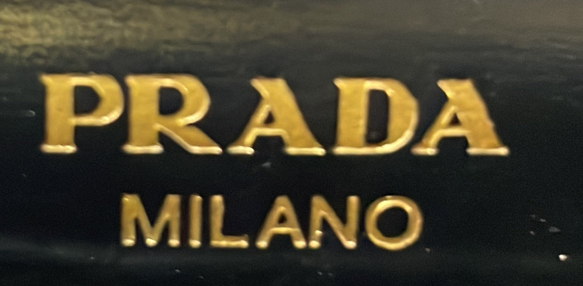 Prada Triangle Logo Plaque Envelope Chain Shoulder Bag Saffiano Leather